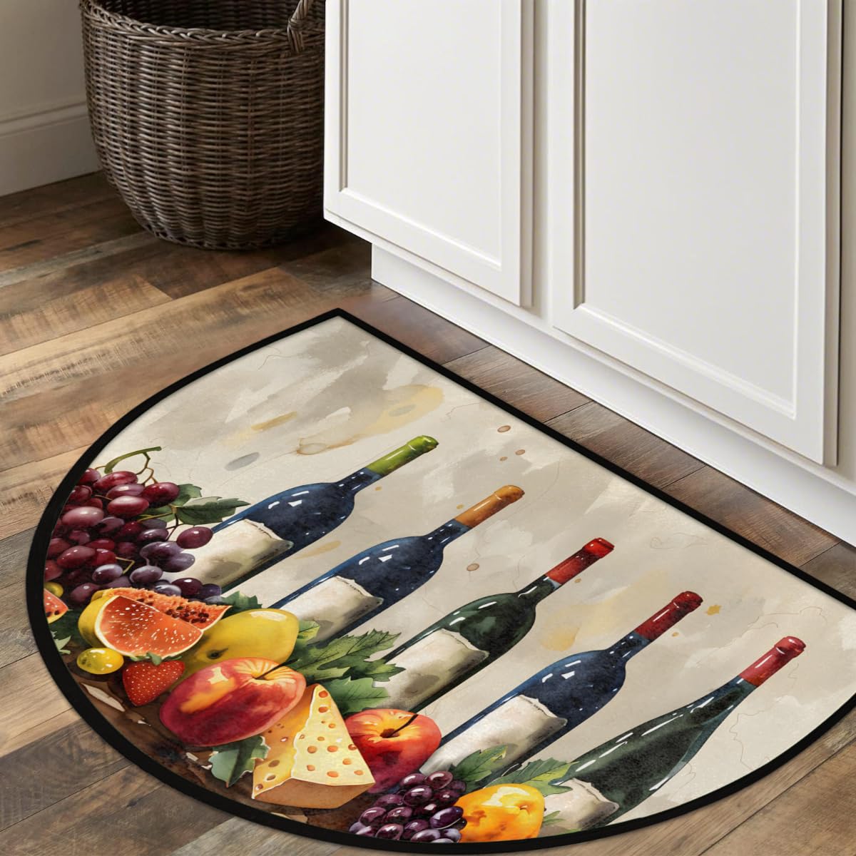 Grape Half Round Rug Half Moon Door Mat Half Circle Rugs (A:a-color 12)