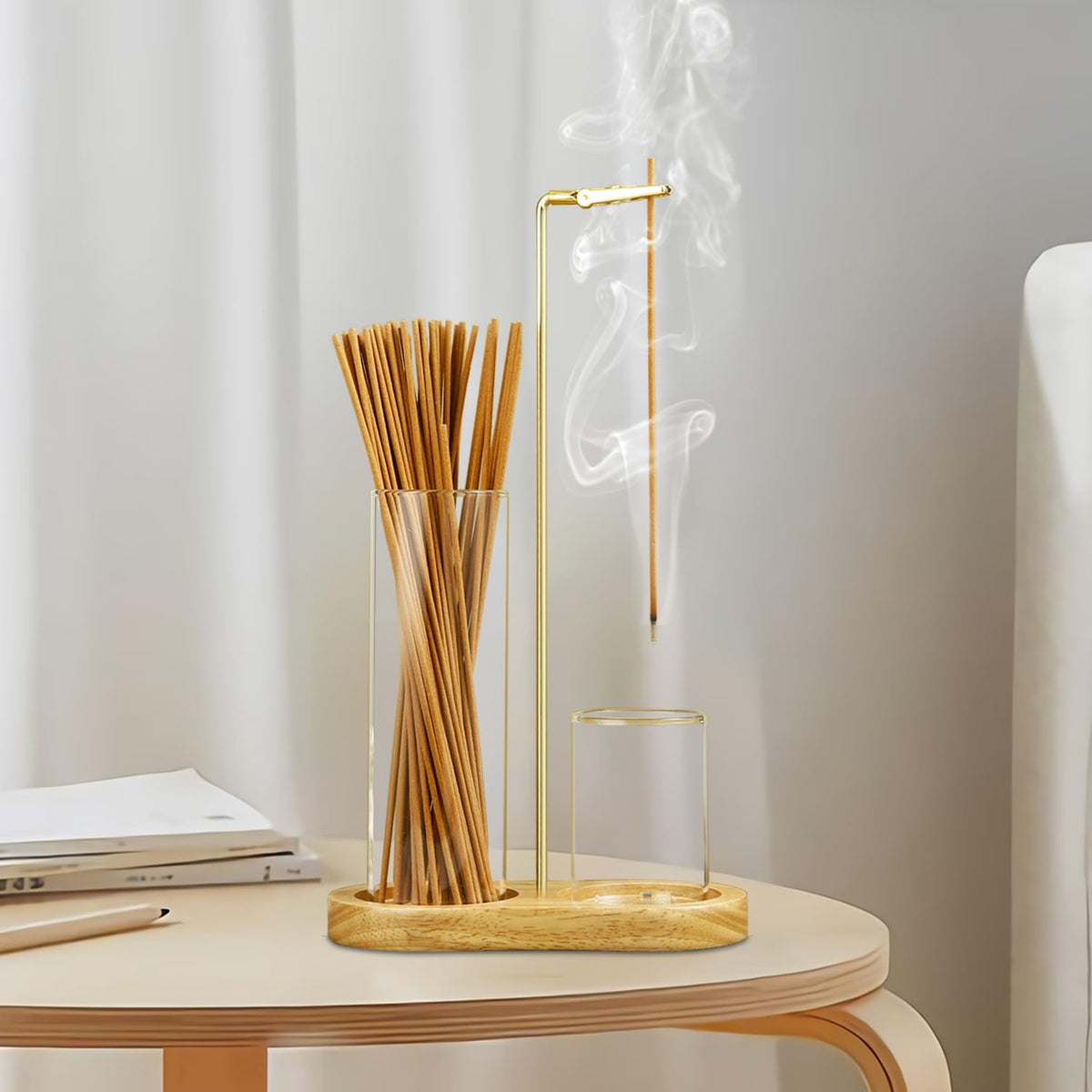 2 in 1 Incense Holder for Sticks (Light Base)