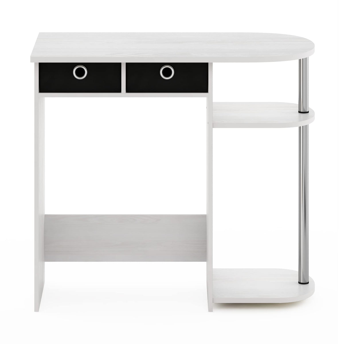 Go Green Desk (White Oak/Stainless Steel/Black / 31.5" x 15.6")