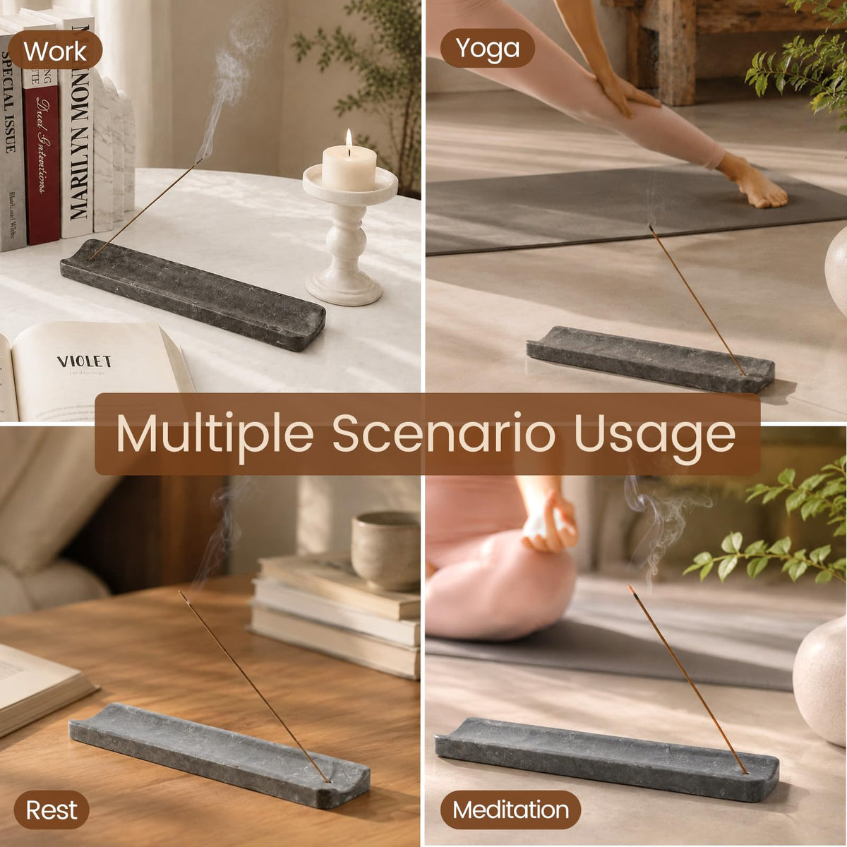 Marble Incense Holder (Nero Marquina)