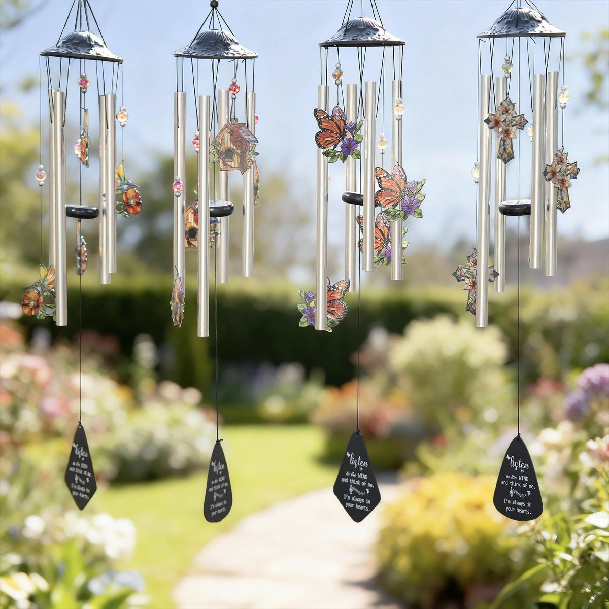 Cross Memorial Wind Chime (Faith Series – Cross – 34 Inch)