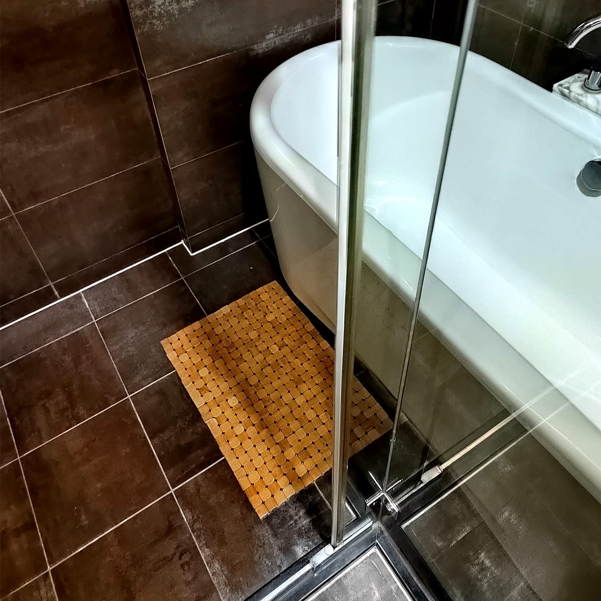 Bamboo Bath Mat with 15.7X23.6 inch (23.6" x 15.7" (Rectangular))