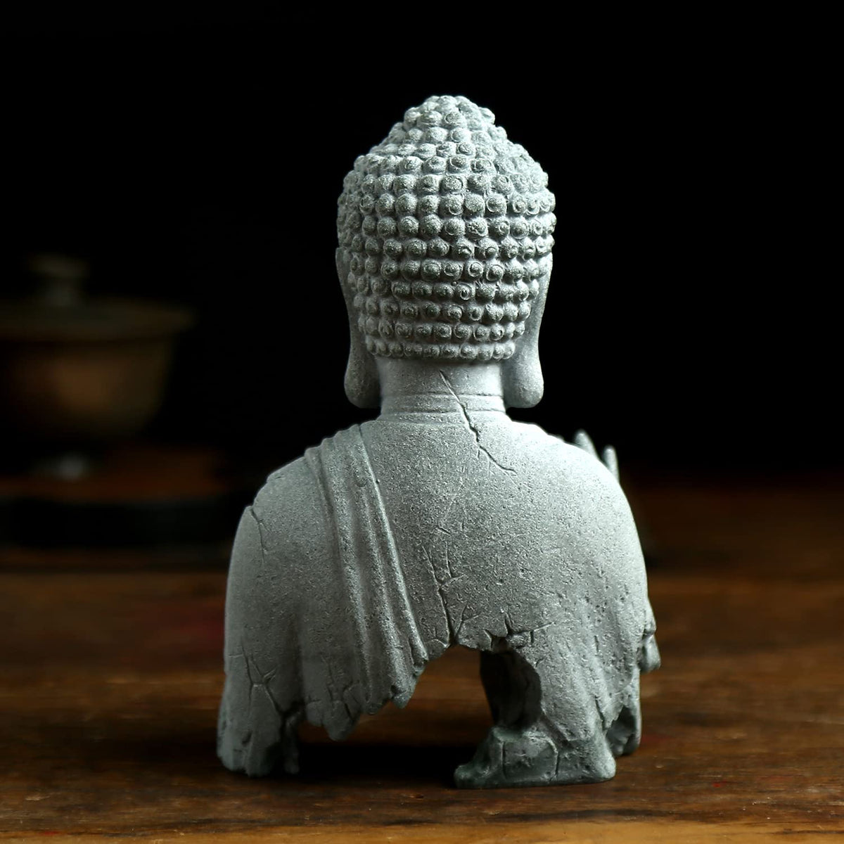 Buddha Statue for Home Stone Zen Garden Accessories Meditation Zen Garden Yoga Bonsai Micro Landscape Feng Shui Decor Fish Tank Aquarium Decorations (A)