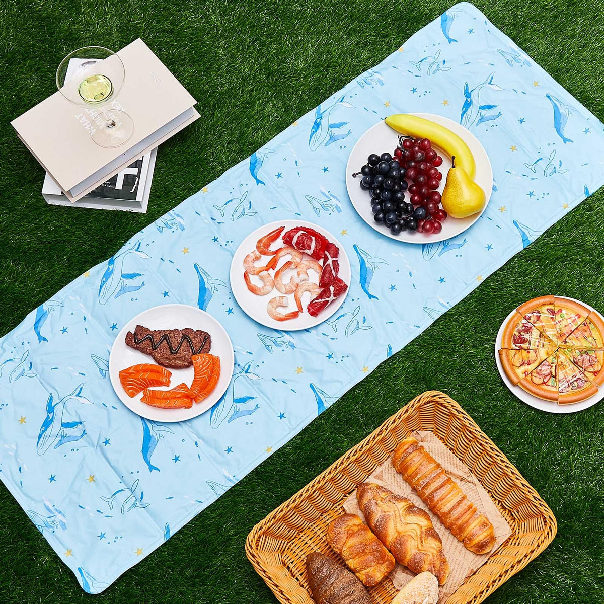 17.7x47.2 Inch Reusable Freezable Ice Mats for Buffet (Dolphin / 17.7x47.2 Inch)