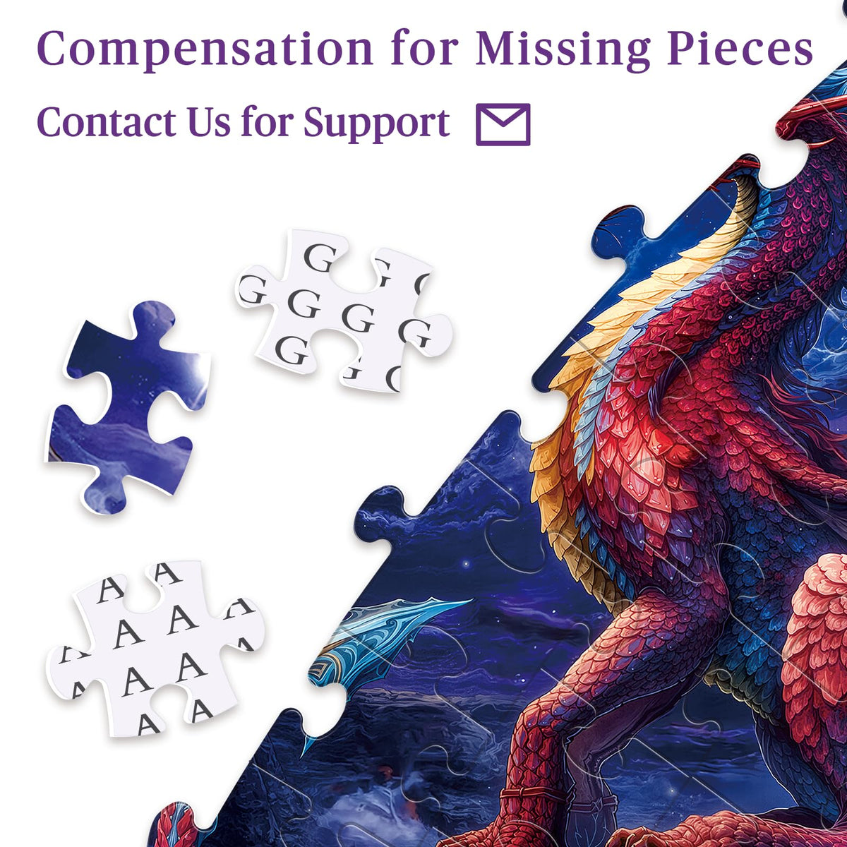 Puzzles for Adults 1000 Pieces Fantasy Dragon (F-moonlight Dragon)