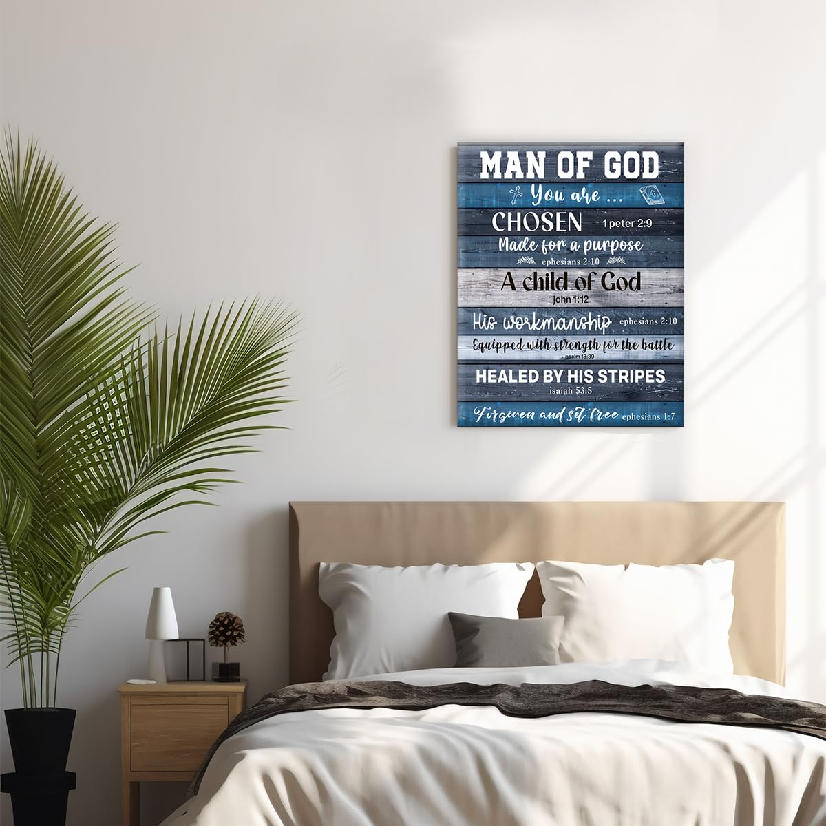 Christian Canvas Wall Art Man of God Religious Poster Print Wall Decor (Man of God)