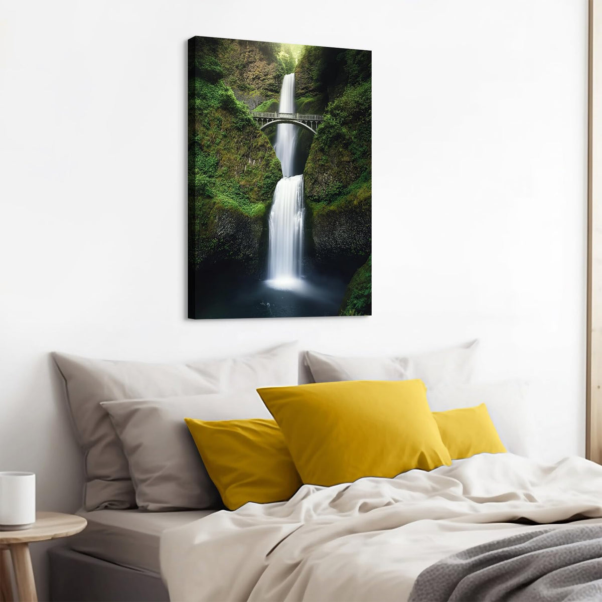 Waterfall Wall Art Natural National Park Canvas Prints Poster for Bedroom Living Room (24"L x 36"W / Nature08)