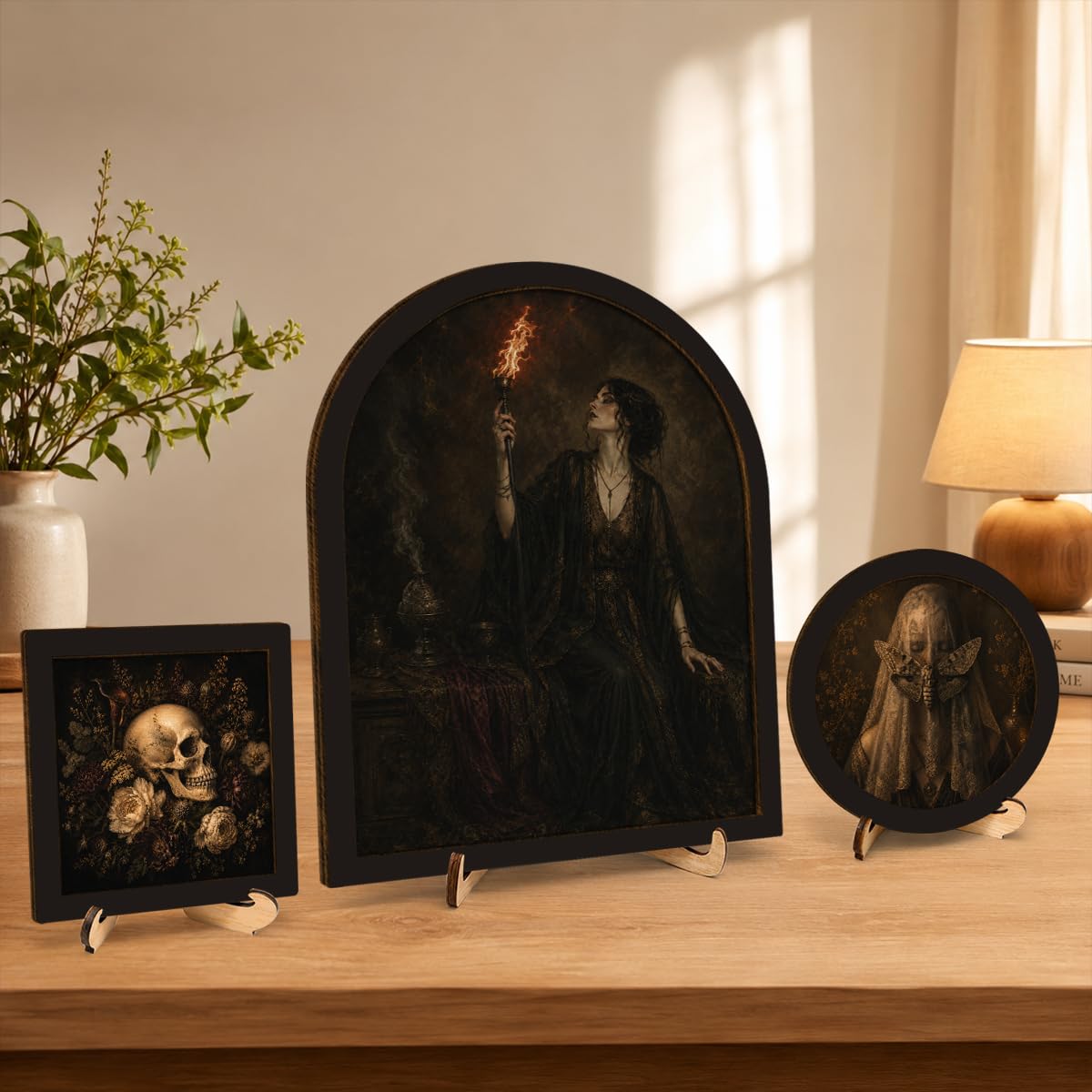 3 Pcs Witch Wall Art Sign (Dark-06)
