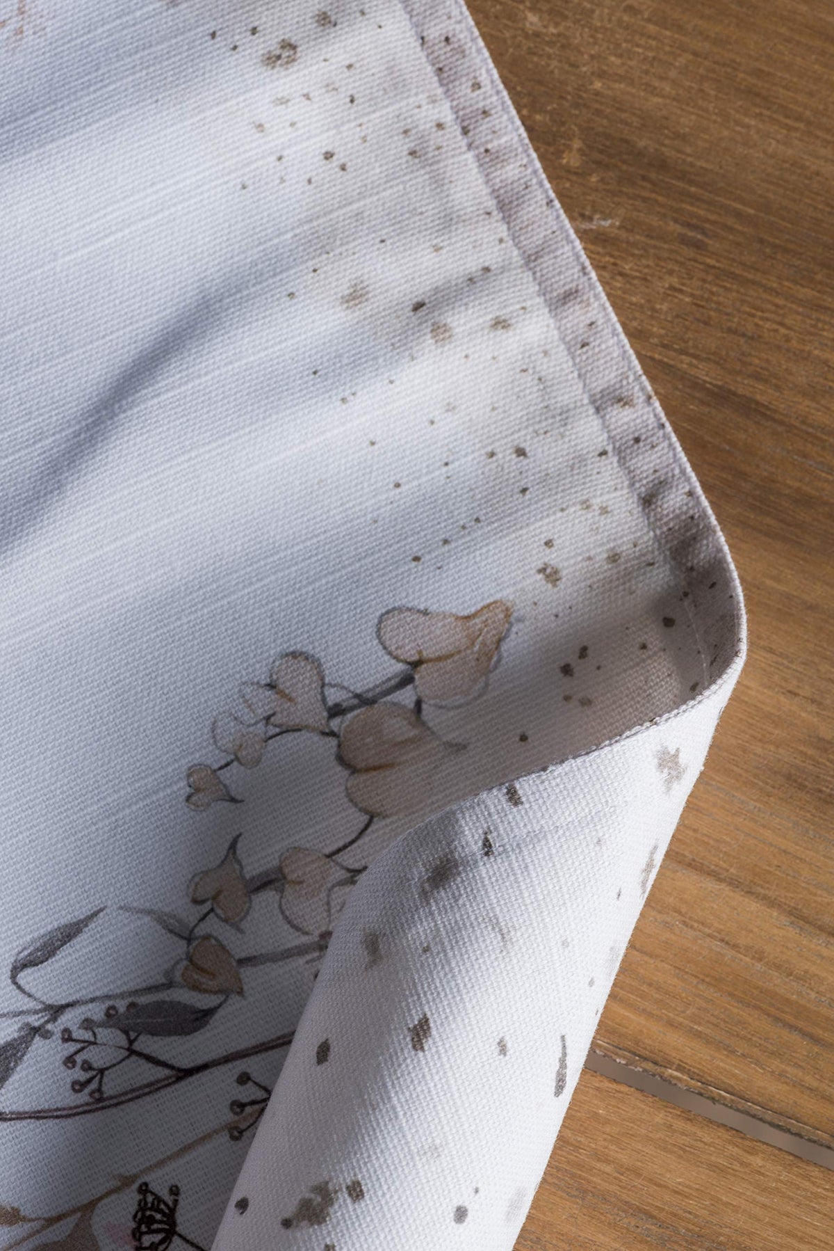 Placemats Set of 4 Reusable 100% Cotton (111 - Meadow Florals - Brown / 13" X 19" (Pack of 4))