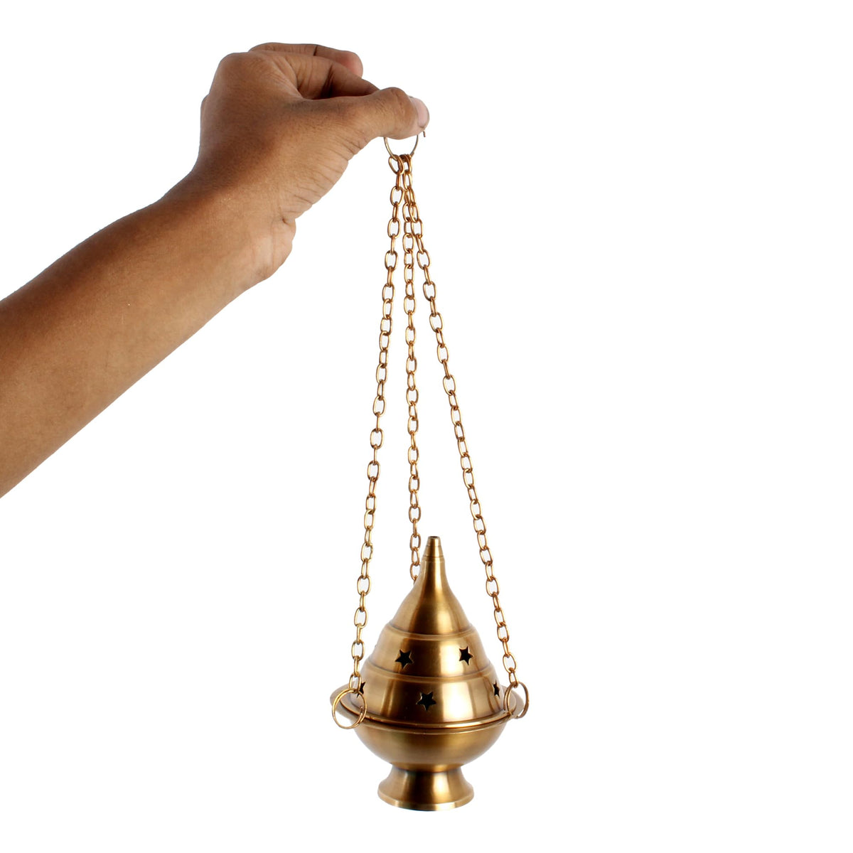 Brass Hanging Incense Burner Censer for Charcoal & Resin (Antique)