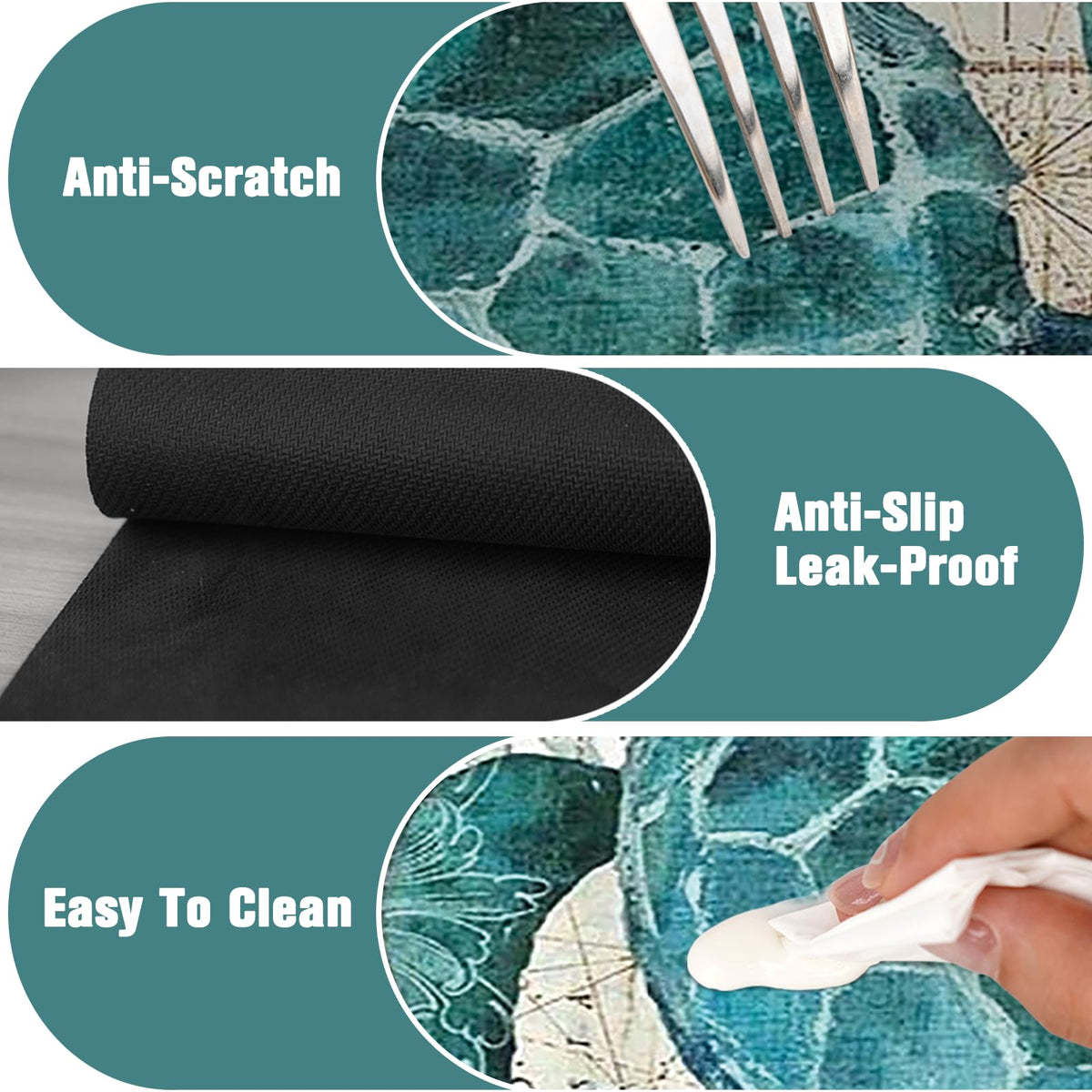 Kitchen Sink Splash Guard Faucet Mat 15" X 5.5" Sea Turtle Absorbent Fast Drying Mat Faucet Draining Mat Sink Splash Guard Behind Faucet Drip Catcher for Kitchen Bathroom (15*5.5in / Turtle)