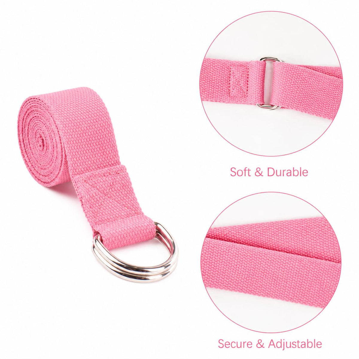 2 Yoga Blocks Supportive Accessories including 2 Knee Pads (Pink / L)