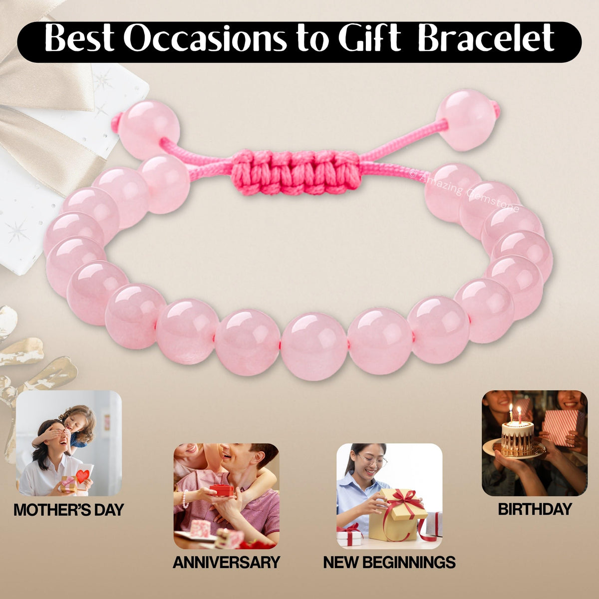 Rose Quartz Bracelet (Rose Quartz)