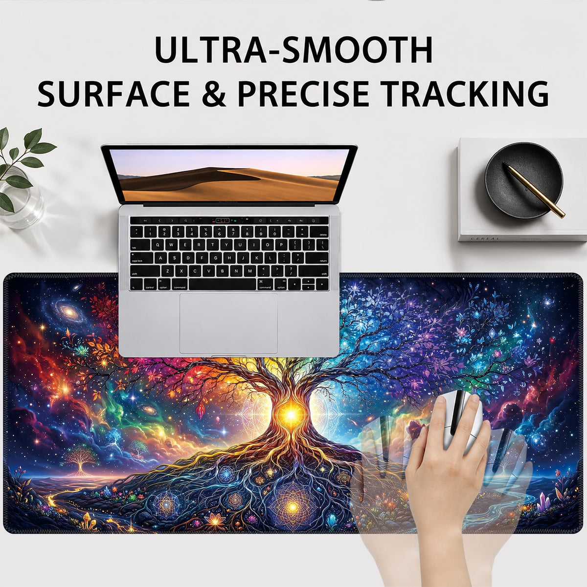 Rainbow Tree of Life Extended Gaming Mouse Pad (Rainbow Tree of Life / 35.4L x 15.7W inches)