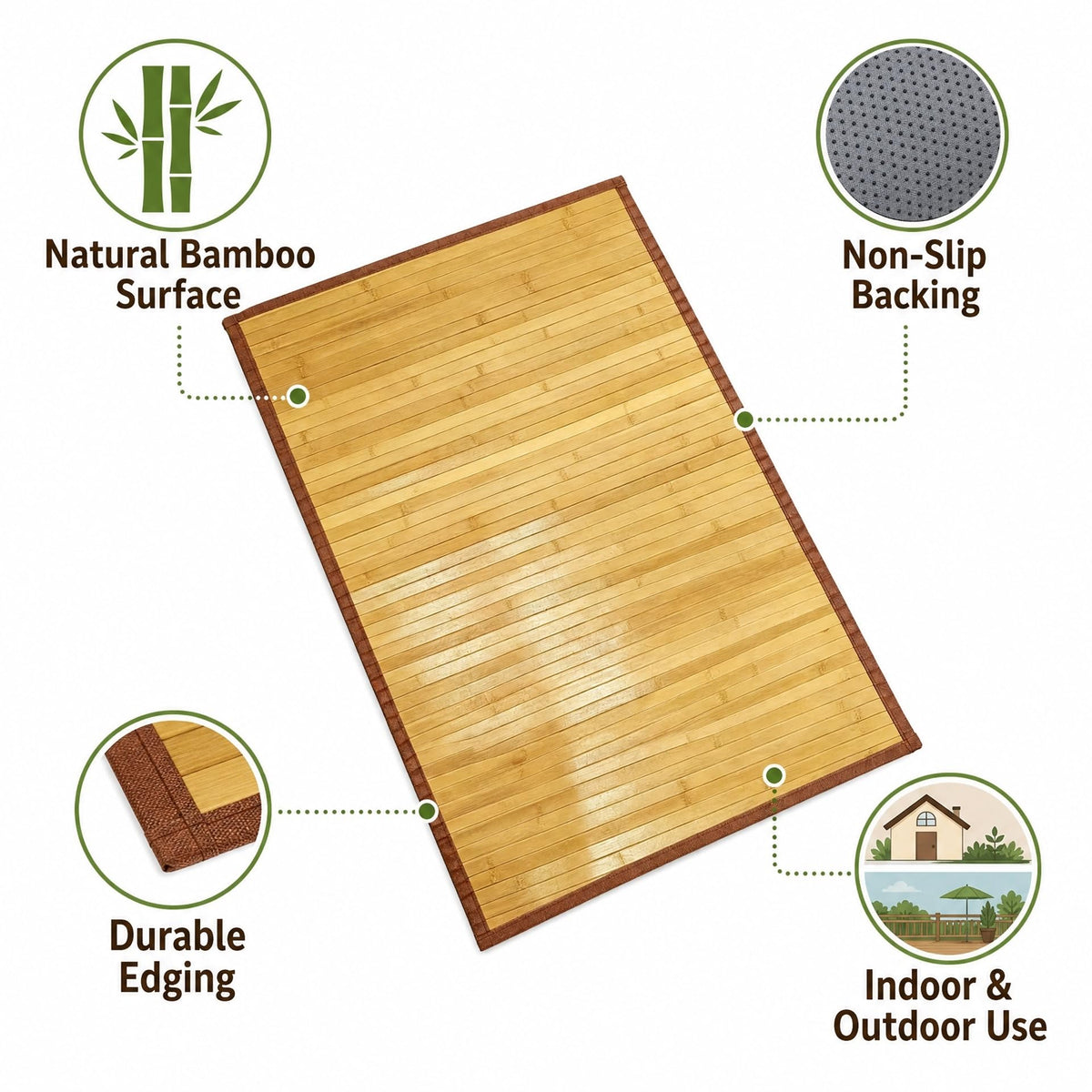 Area Rug Non Slip Roll Runner (1'8" x 2'4" (Rectangular))