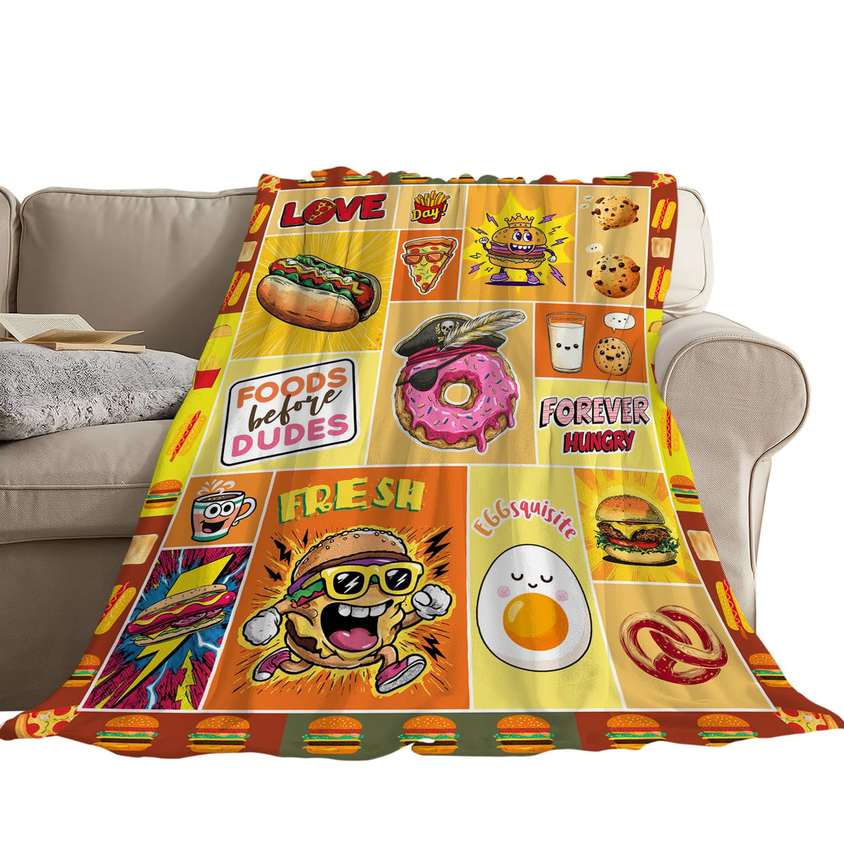 Donuts Foods Throw Blanket (40"x50" / Food)