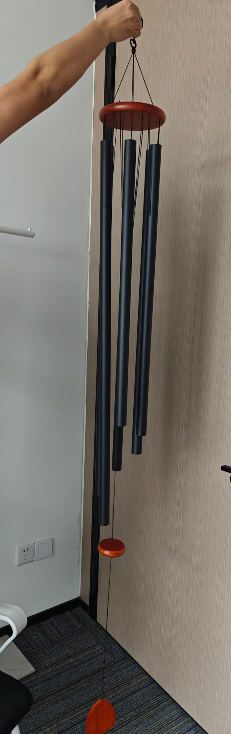 80" Aluminum Wind Chimes for Outside (Black / Classic 80" Deep Tone)