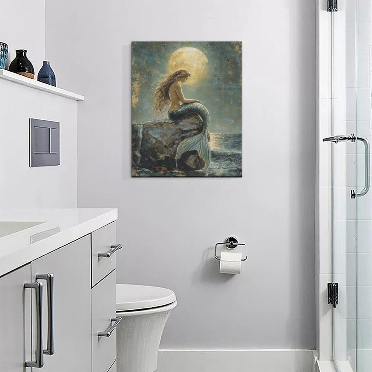 Mermaid Wall Art (20"L x 16"W / Mermaid)