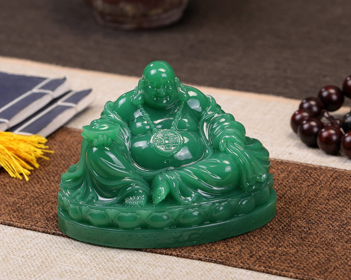 Fengshui Laughing Buddha Statue (Green)