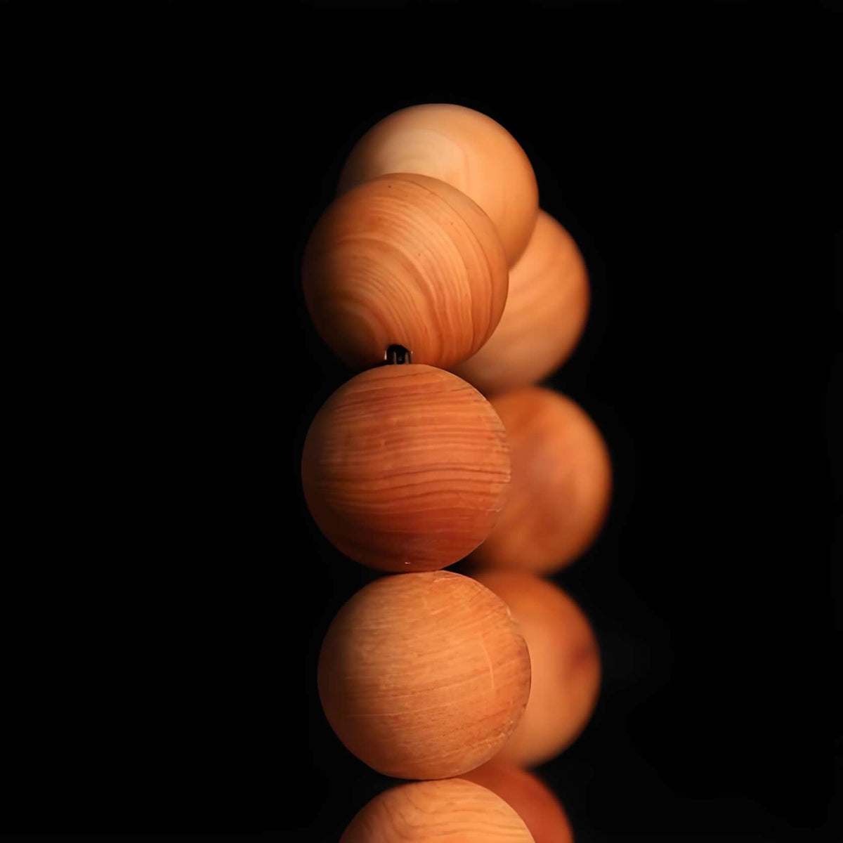 Unisex Thuja Sutchuenensis Wood Beads Wooden Bracelet Necklace Prayer Mala Wristband Bracelet (15mm 15 Beads)
