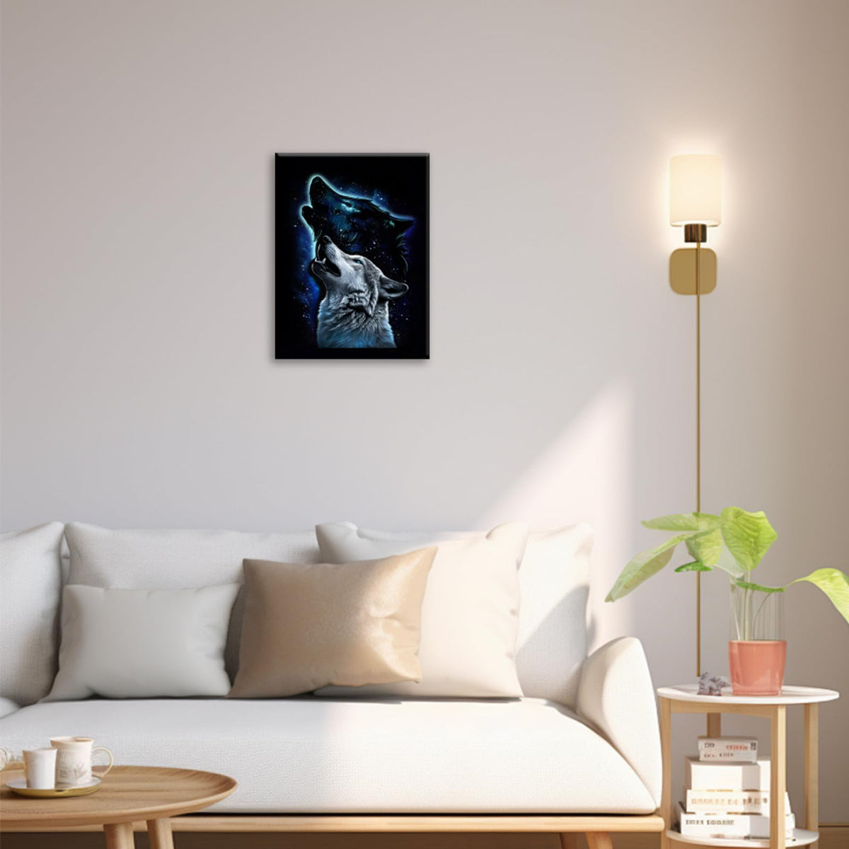 Wolf Wall Art Decor Pictures Painting 12"x16" (Wolf / 16"L x 12"W)