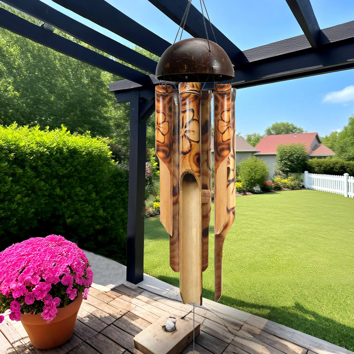 Bamboo Wind Chimes for Outside (44 Inch)