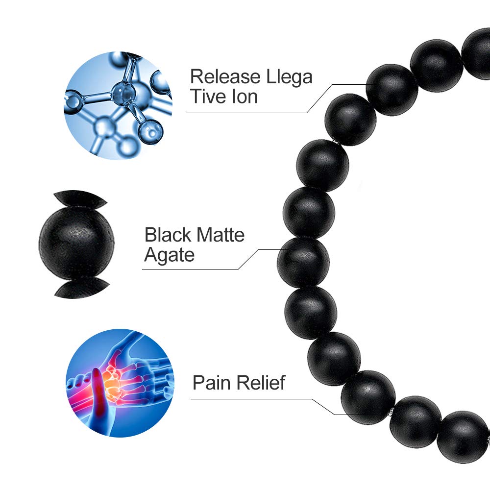 Unique Gifts for Men Bracelets (Matte Agate Bracelet)