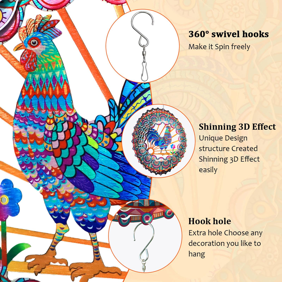 Rooster Wind Spinner (Roster)