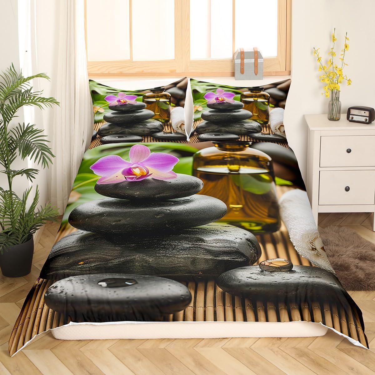 Spa Stones Bedding Set Queen (Cyj12011tj / Queen 90"x90")