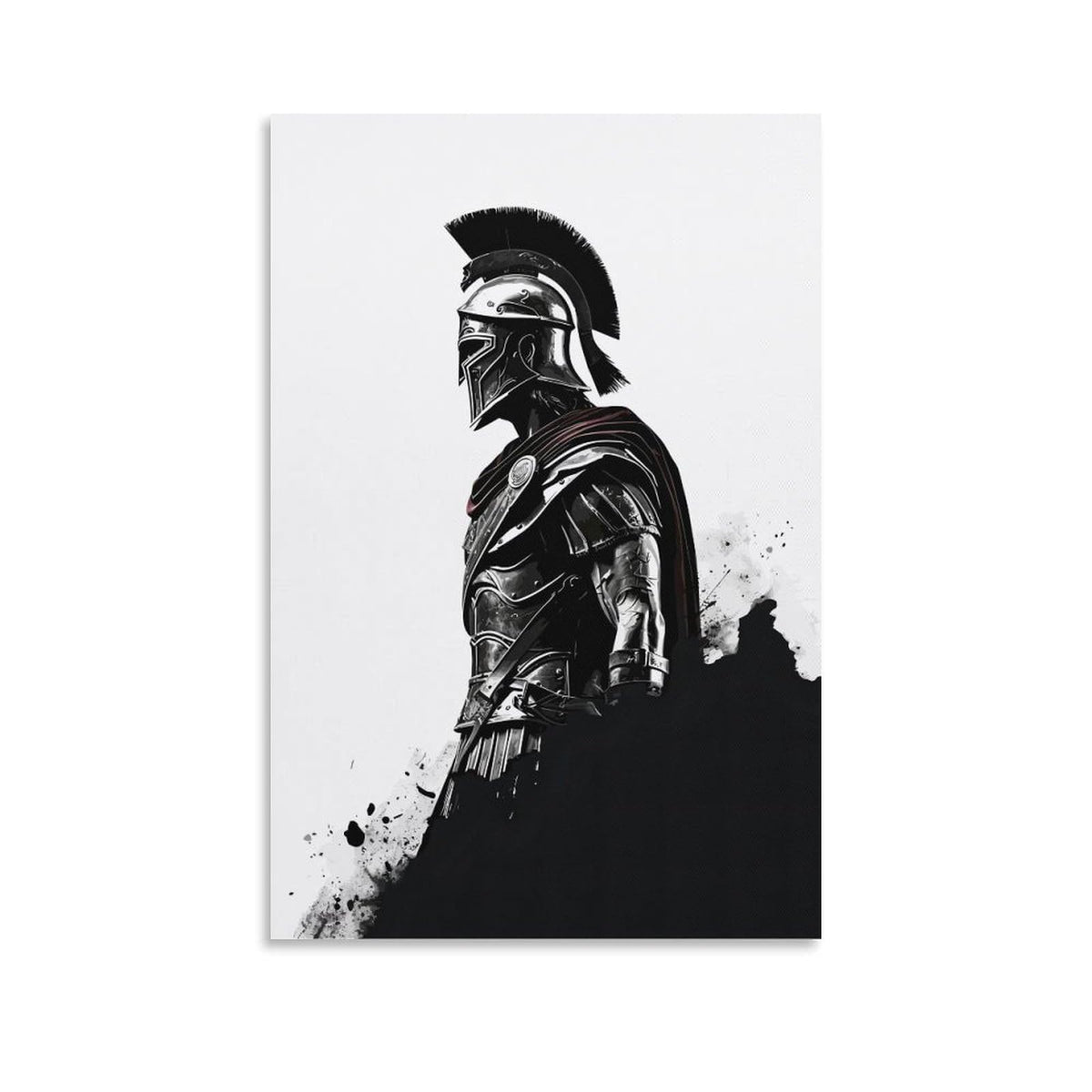 Spartan Warrior Soldier Canvas Printing Wall Art Prints Wall Decor Posters Minimalist Black White Greek Armor Figure Scandinavian Bohemian Living Room Bedroom Office Decor 24x36inch (style-9 / 24x36inch(60x90cm) Unframe)