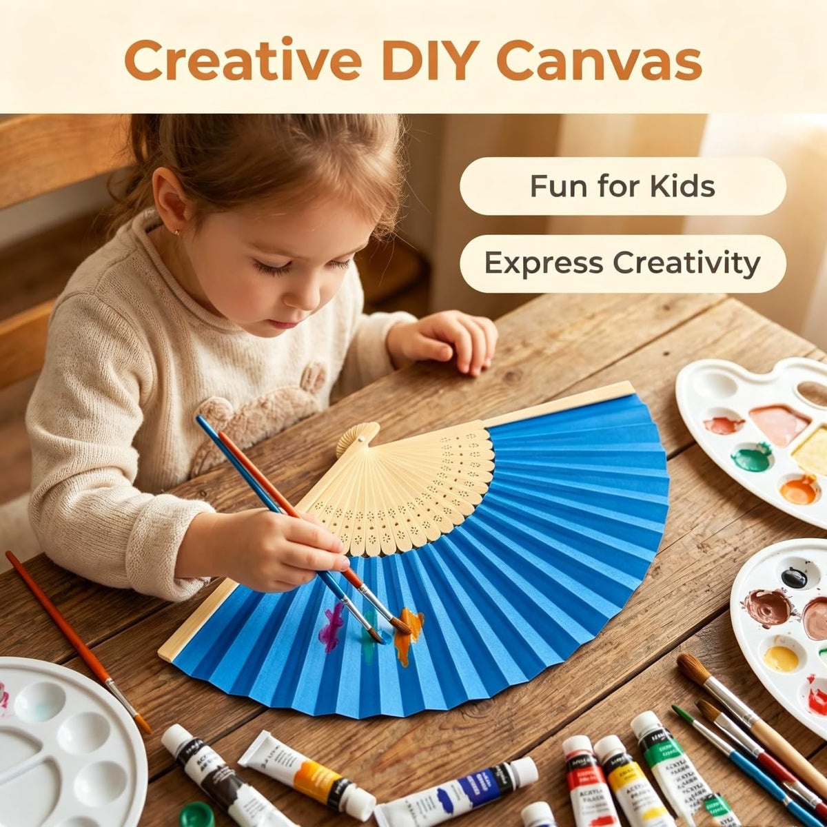Paper Hand Fans (Multi Color)