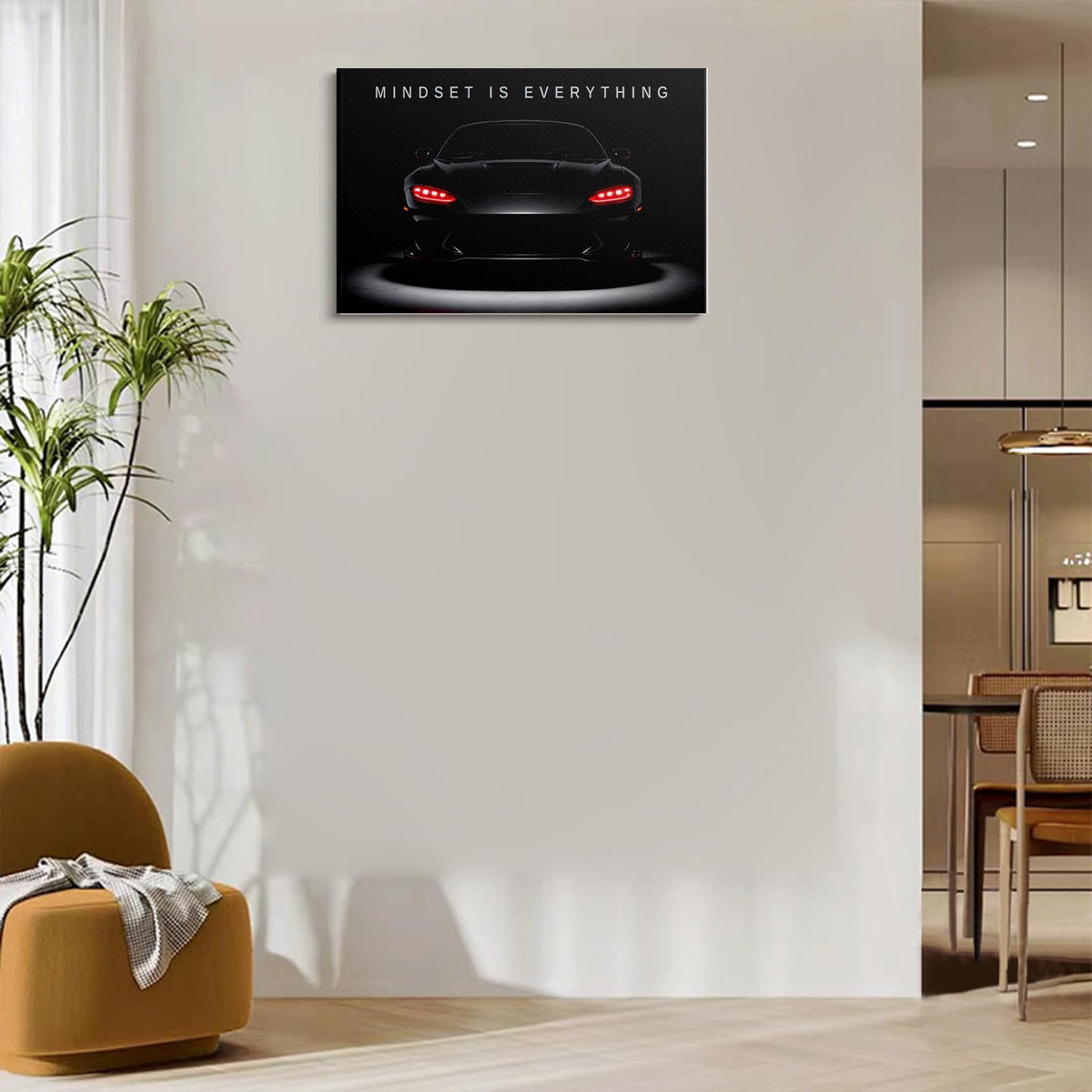 Motivational Wall Art Inspirational Car Quotes Posters Prints Wall Decor Entrepreneur Positive Black and White Wall Art for Office (1p-redcar / 18L" x 24W")