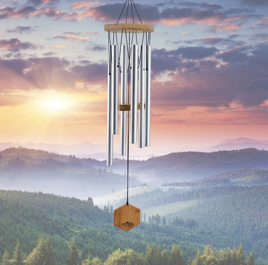 Silver Wind Chimes for Outside (29" Silver)