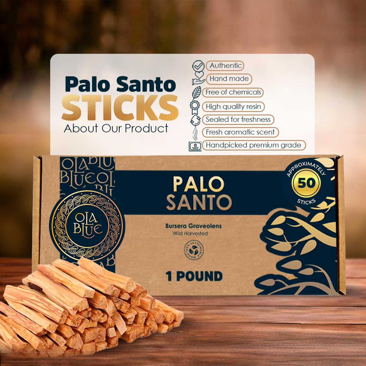 Palo Santo Smudging Sticks (Bulk)