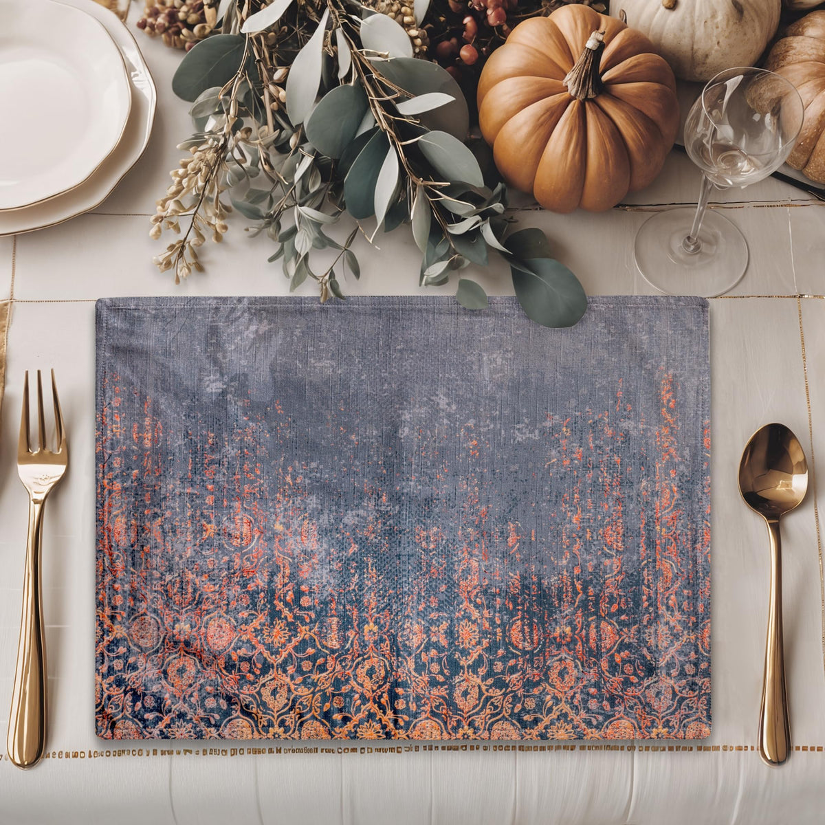 Placemats Set of 4 Reusable 100% Cotton (053 - Imperfection / 13" X 19" (Pack of 4))