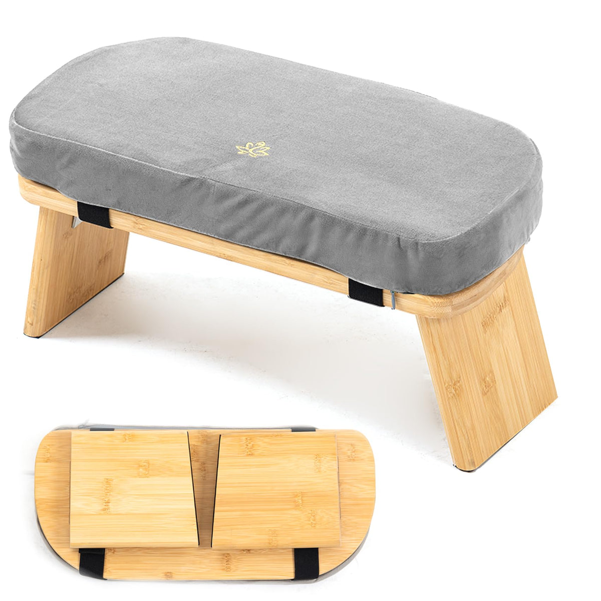 Bamboo Meditation Bench (Grey)