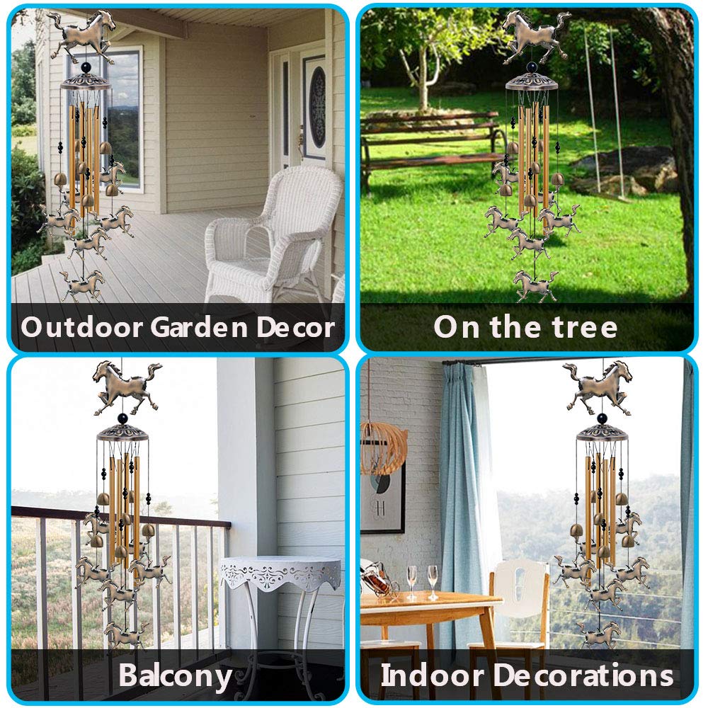 Horse Wind Chimes Decor