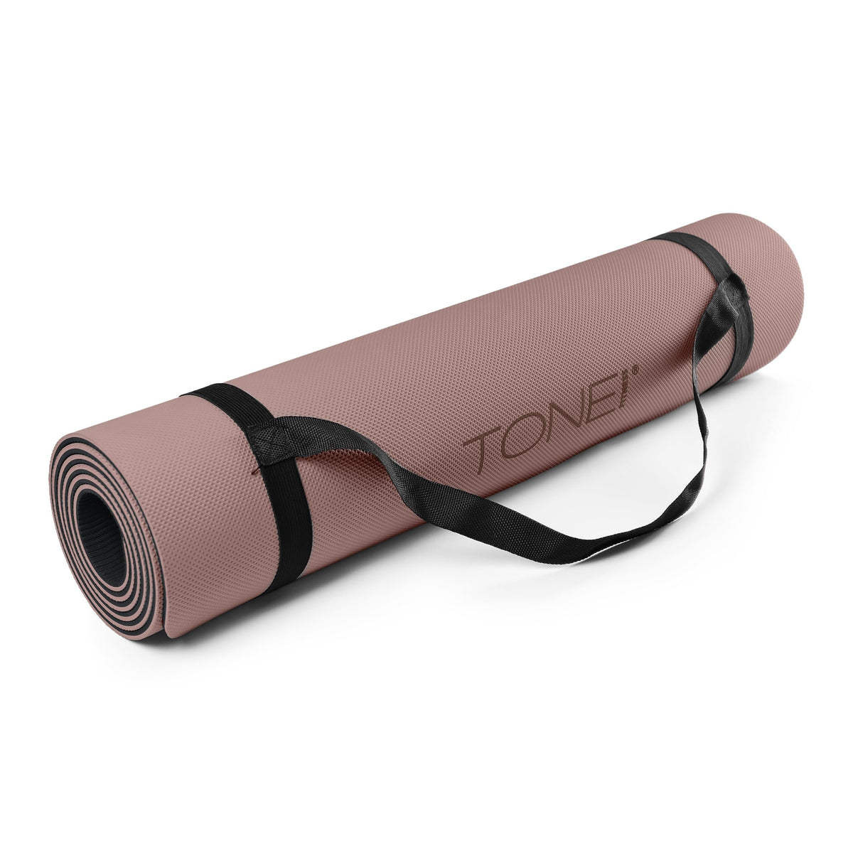 1 4" Yoga Mat (Pyramid Pattern / Black/Mocha)