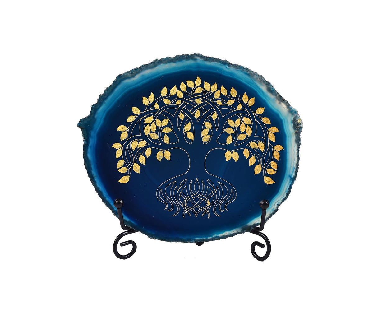 Office Crystal Decor (Blue Tree of Life 02 / 4-5 INCH)