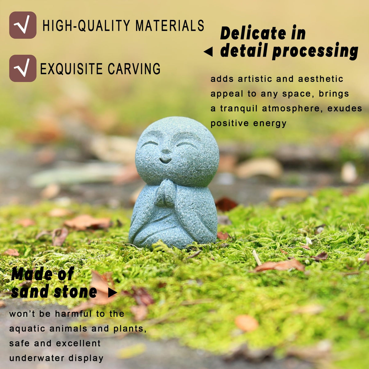 6 PCS Mini Zen Garden Accessories (Garden)