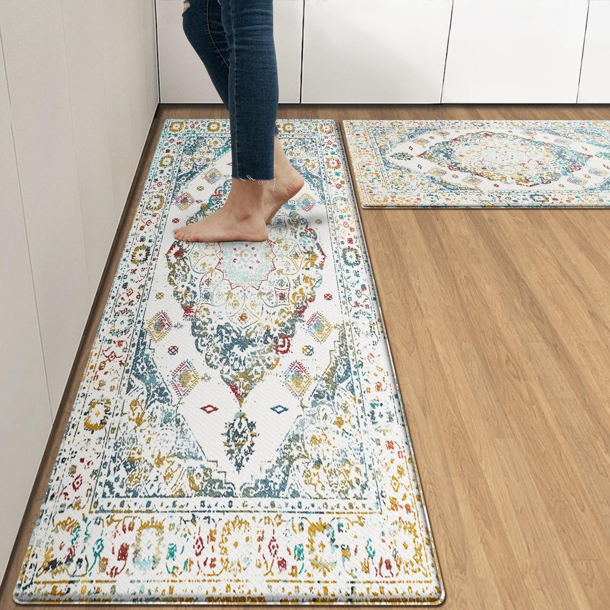 Anti Fatigue Kitchen Rug Set of 2 (Boho)