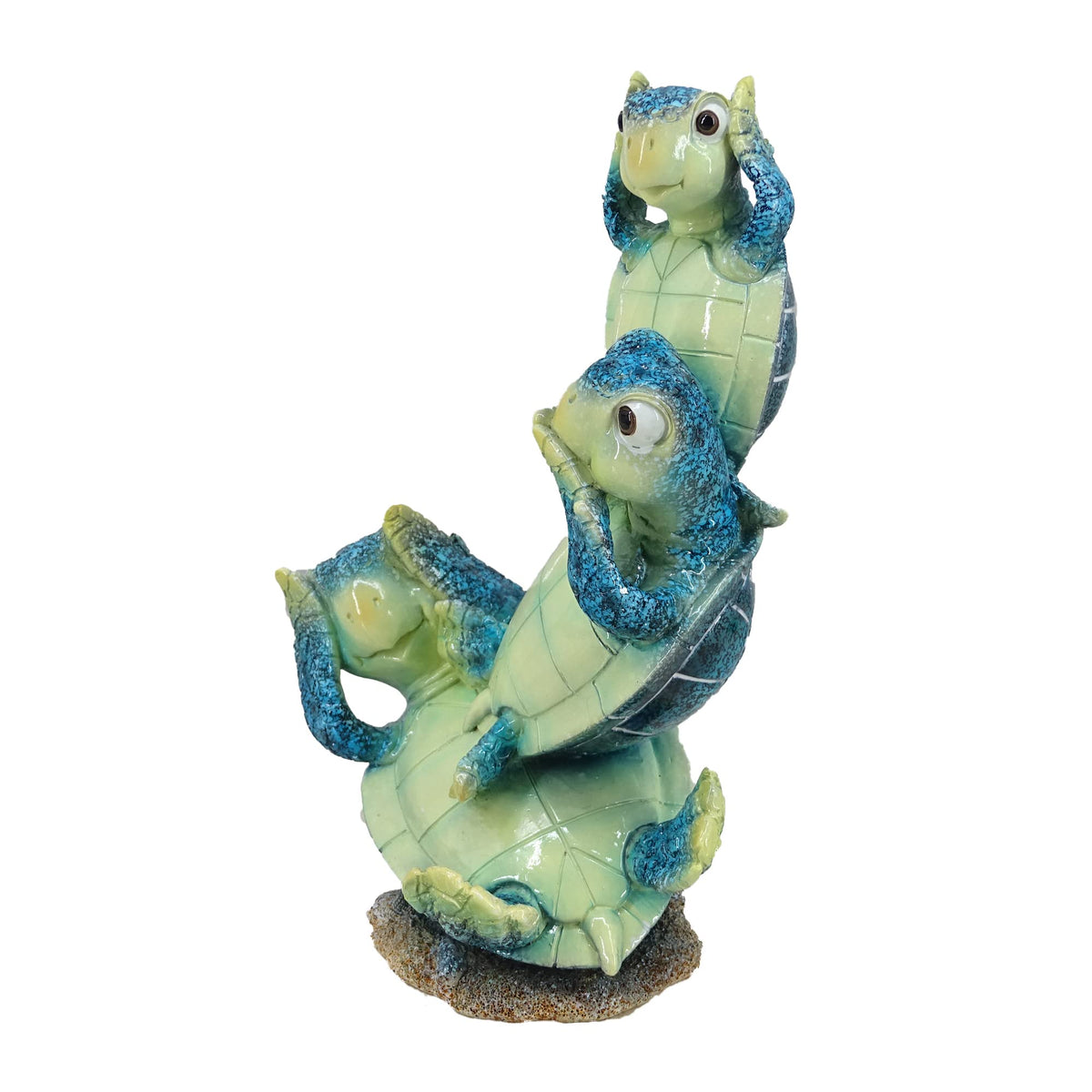 9 Inch Sea Turtle Statue (Blue3)