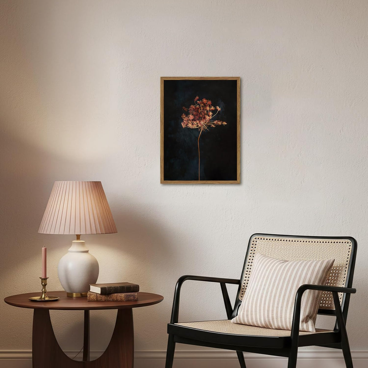 Vintage Moody Floral Wall Art (16"L x 12"W / Floral-E)