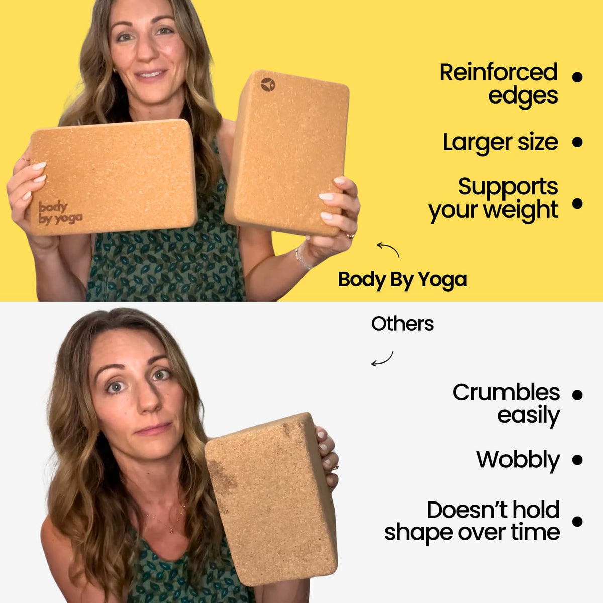 Cork Yoga Blocks 2 Pack (Lean On Me)