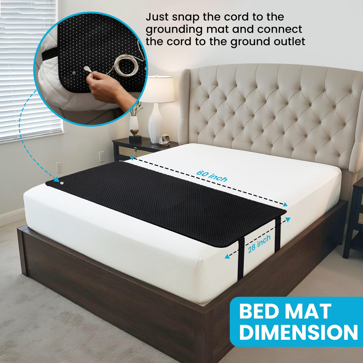 Grounding Bed Mat (Queen 28" x 60")