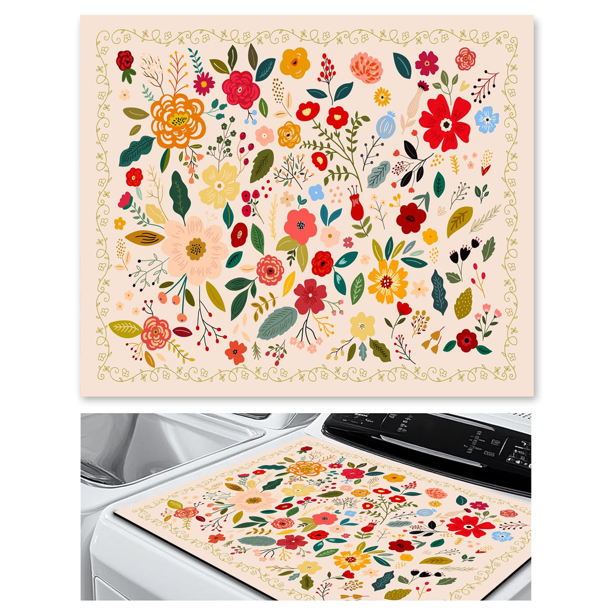 Dryer Top Protector Mat (boho flower)