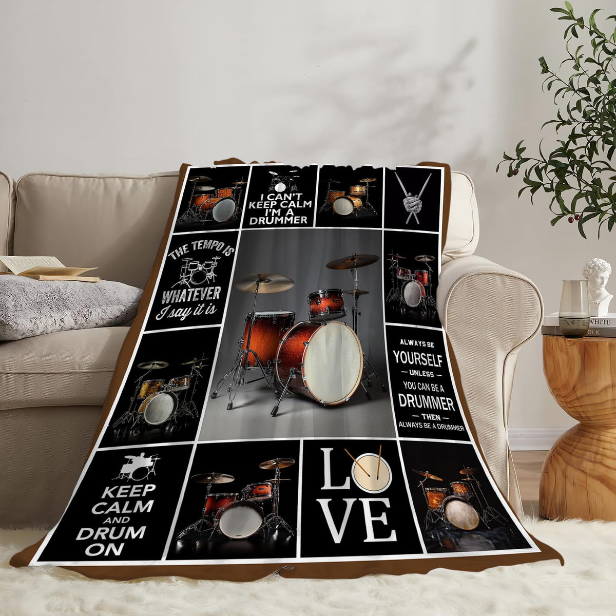 Drum Kit Throw Blanket (50"x60" / Drum)