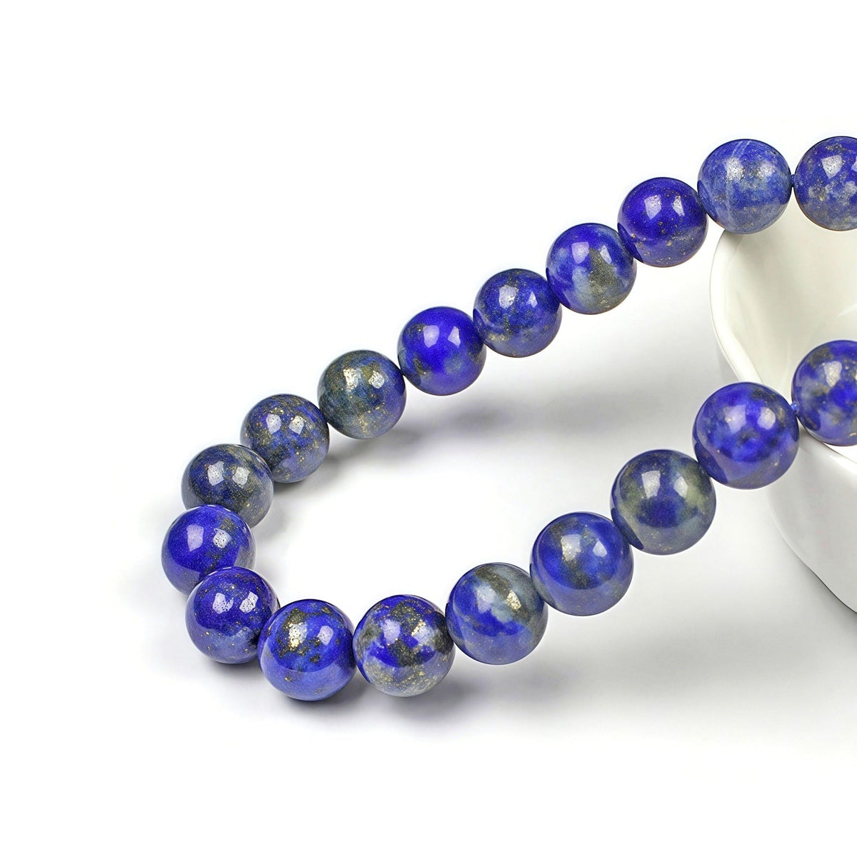 Natural Lapis Lazuli Gemstone Loose Beads Round 12mm Energy Stone Healing Power for Jewelry Making (Lapis Lazuli / 12mm)