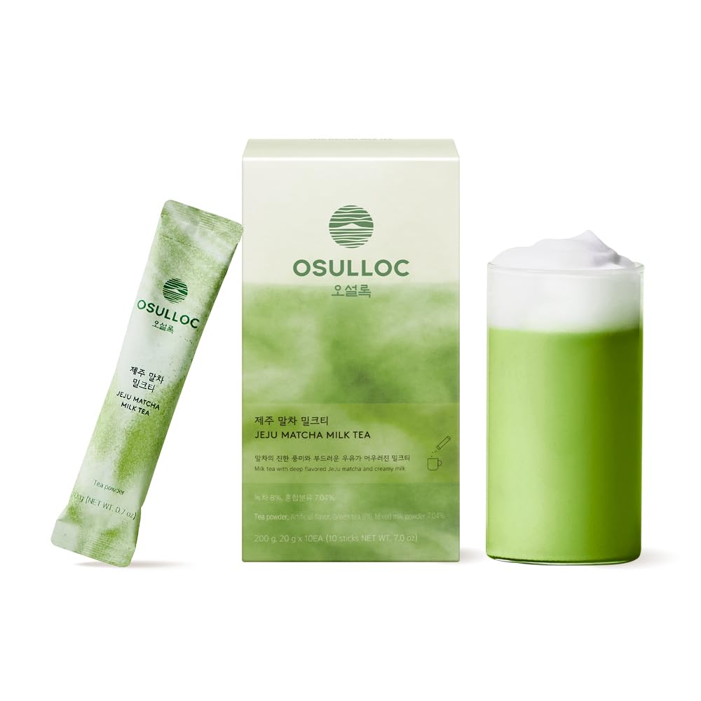 Jeju Matcha Milk Tea Powder Stick Packets (Jeju Matcha Milk tea)