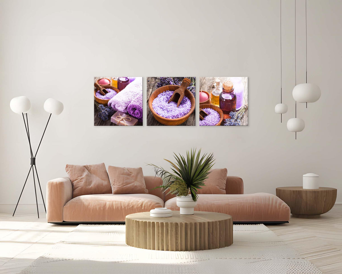 NAN Purple Zen Canvas Wall Art (20X20inchX3pcs / Purple Zen)